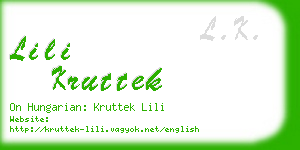 lili kruttek business card